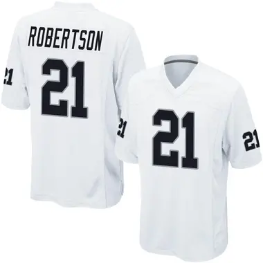 Amik Robertson Youth Nike White Las Vegas Raiders Team Custom Game Jersey Size: Medium