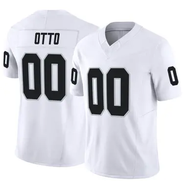 Jim Otto Oakland Raiders Jersey #00 Limited White Vapor Untouchable Rush