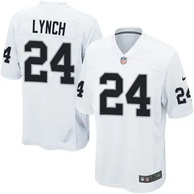 Limited Men's Marshawn Lynch White Road Jersey - #24 Football