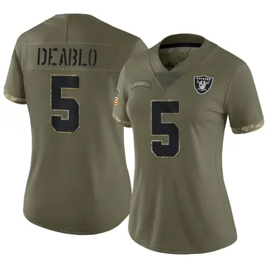 Divine Deablo Las Vegas Raiders Men's Name & Number Logo T-Shirt - Ash