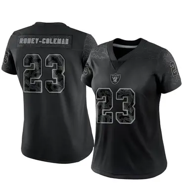 Women's Nike Las Vegas Raiders Nickell Robey-Coleman Reflective Jersey - Black Limited