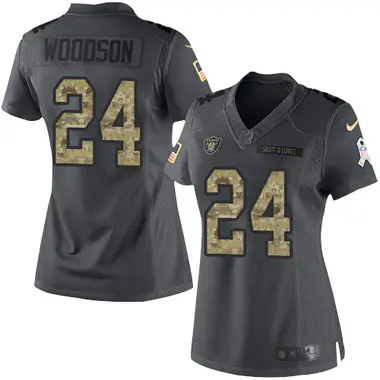 oakland raiders nike charles woodson black elite jersey