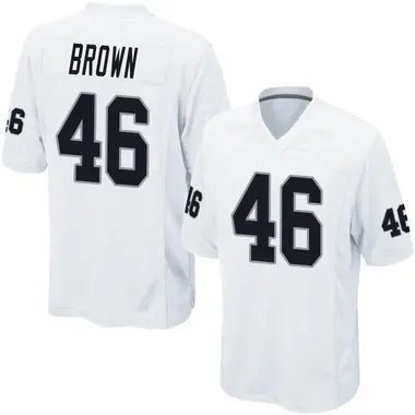 Nike Ike Brown Las Vegas Raiders Youth Game Black Team Color Jersey